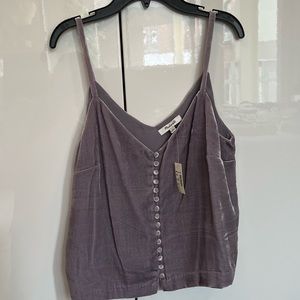 BNWT Madewell velvet tank with buttons, size 6